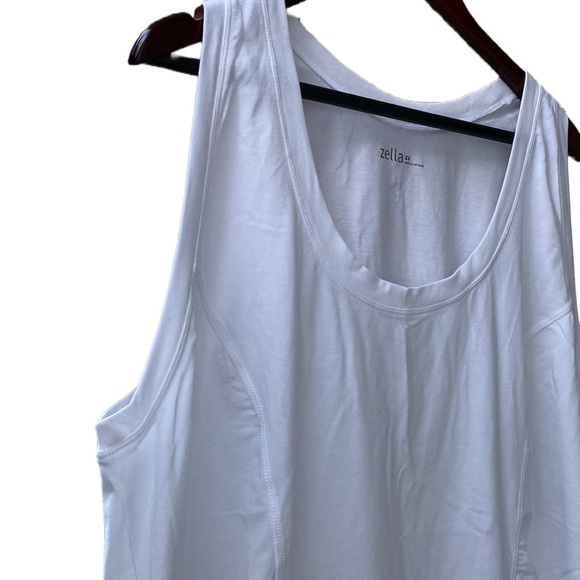 NWT 🤍 Zella Nordstrom Soft Lightweight Zel-Dri Active Ruched Tank Plus-Size 2X - Picture 8 of 17
